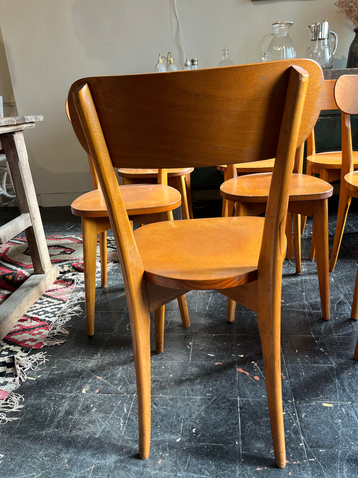 Set of 10 bistro chairs