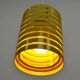 Pop Art Yellow Louvered Cylinder Pendant Lamp, Scandinavia, circa 1970