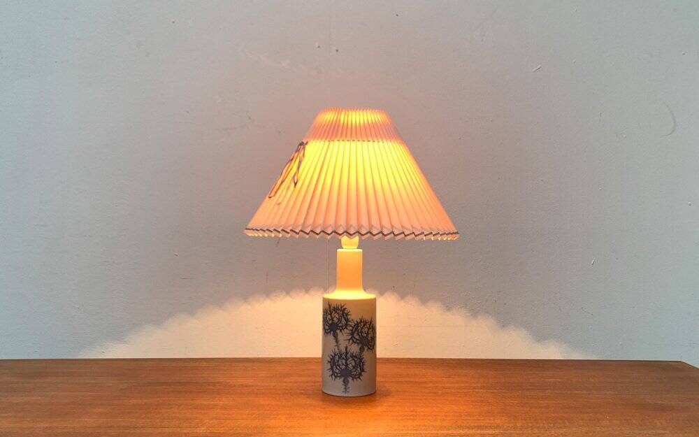 Danish royal table lamp from the mid-century by Kai Lange for Fog & Morup and Royal Copenhagen, 1960s.