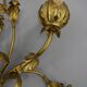 Set of Two Gilt Wall Lamps, Italy, 1960s