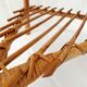 Round rattan marquetry coffee table