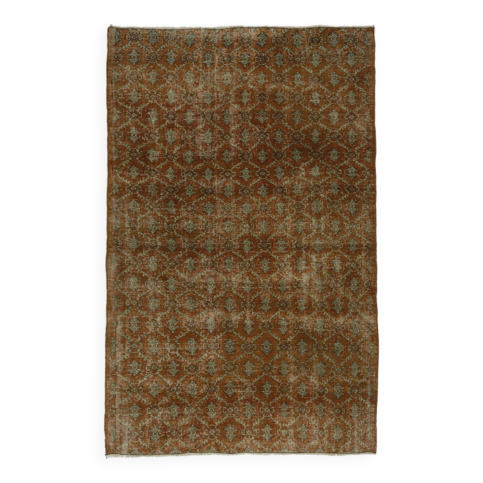 Turkish Anatolian Handmade Vintage Rug 255 cm x 164 cm