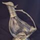 Wine carafe, duck design, glass and metal A553