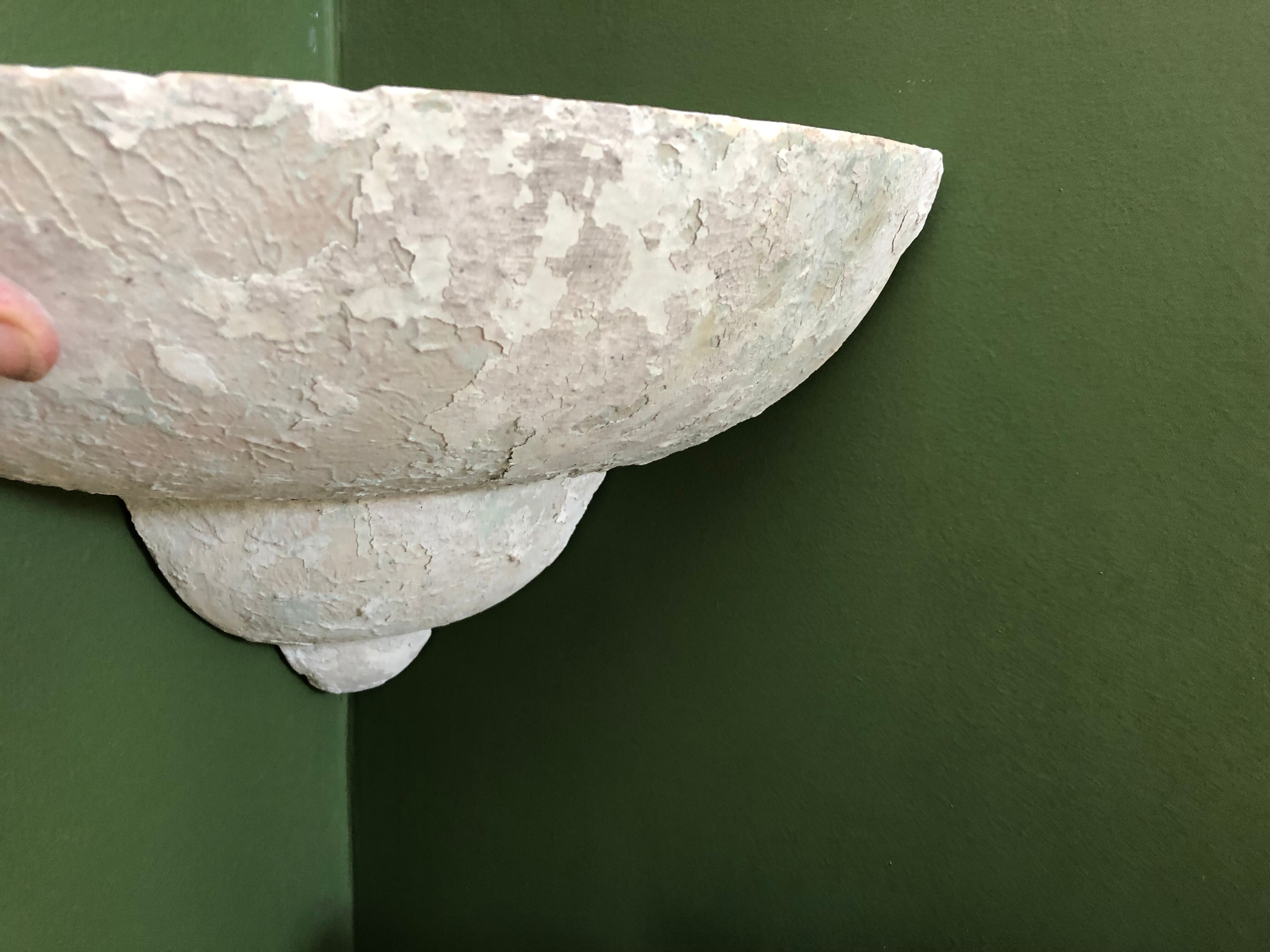 Art deco plaster wall lamp