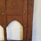 Carved wooden window with rear support for possible mirror
