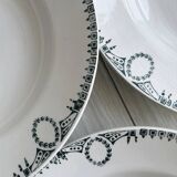 5 iron earthenware soup plates