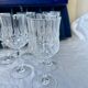 6 crystal stemmed glasses