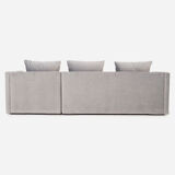 Canapé d’angle malmo argent velour, design scandinave