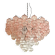 Romantic Venetian Pink "Rigadin Manubri" Murano Glass Chandelier in Venini