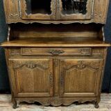 Louis XV Provençal double-body oak bookcase buffet