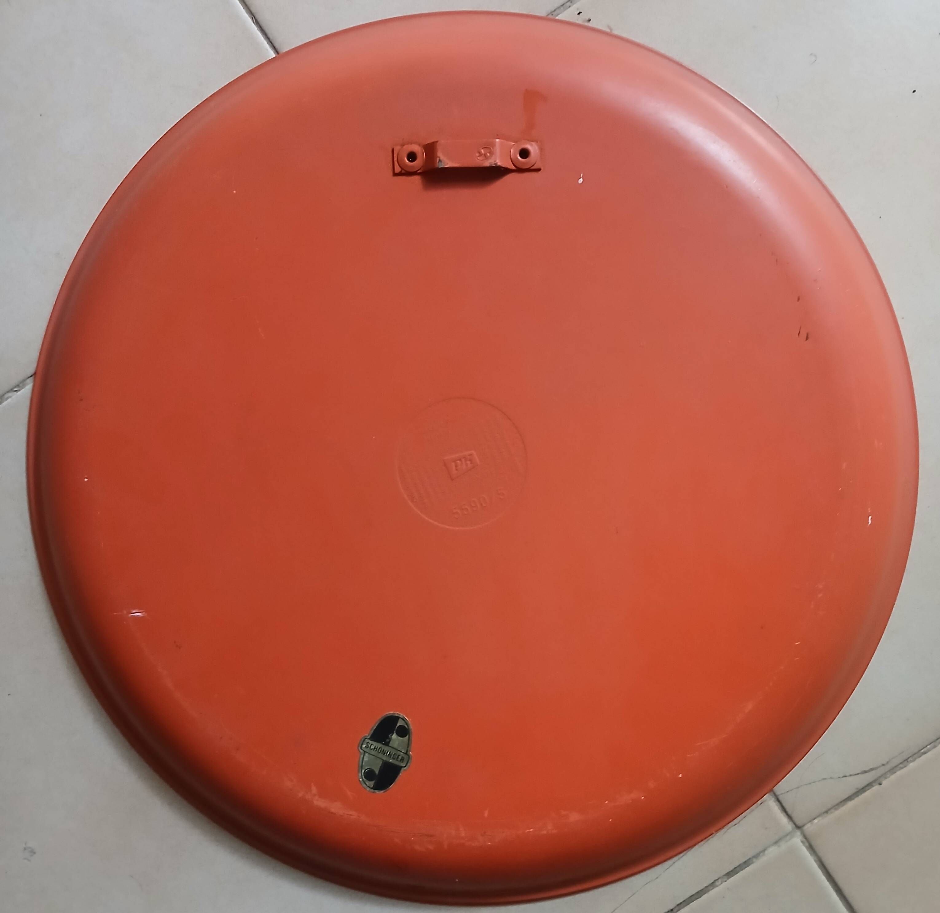 Miroir space age orange Schöninger 1960/70