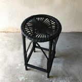 Vintage rattan stool