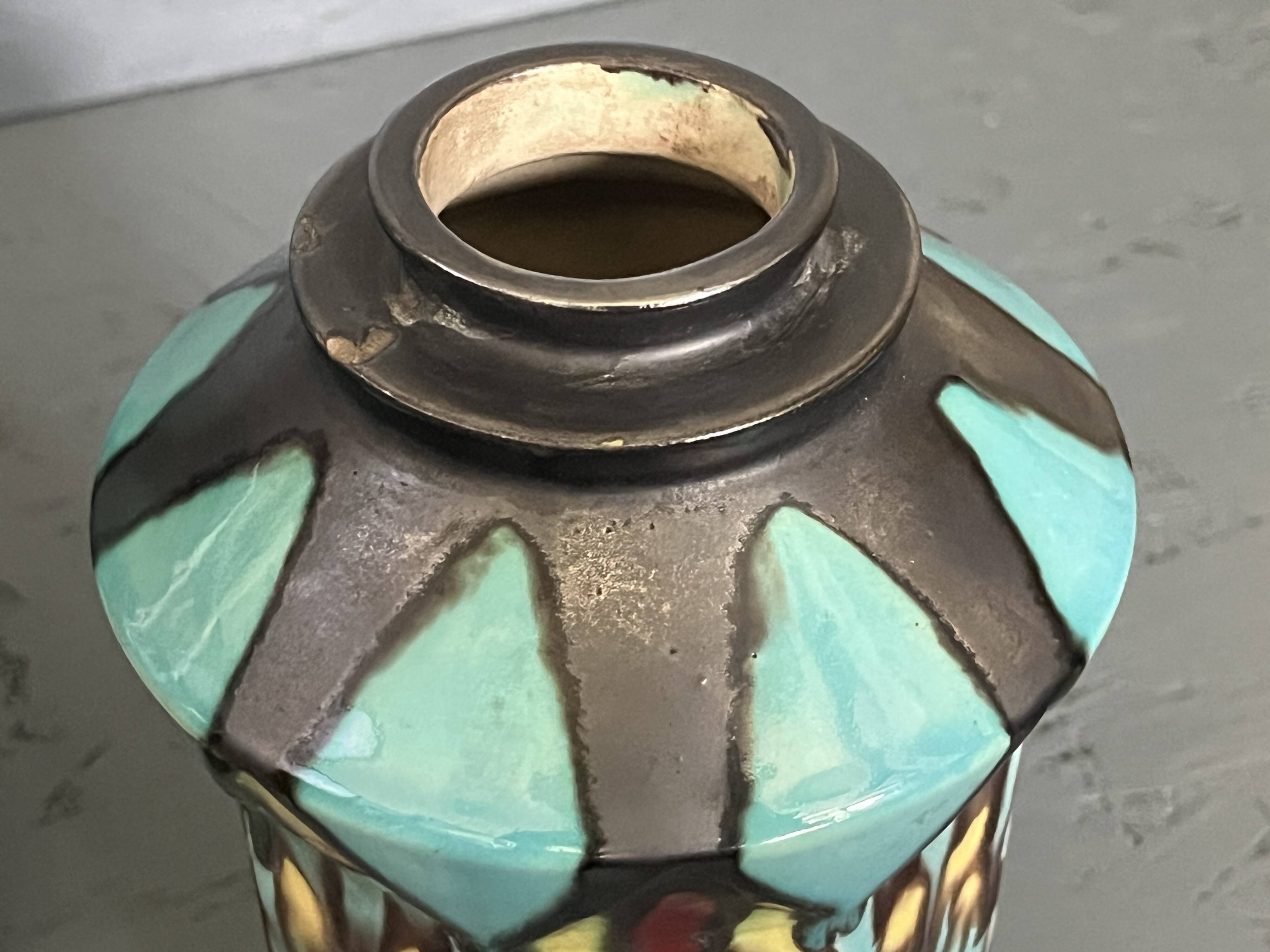 Pair of Art Deco Vases 1930 signed Henri Delcourt