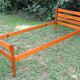 single bed in blond oak from the 50s and 60s