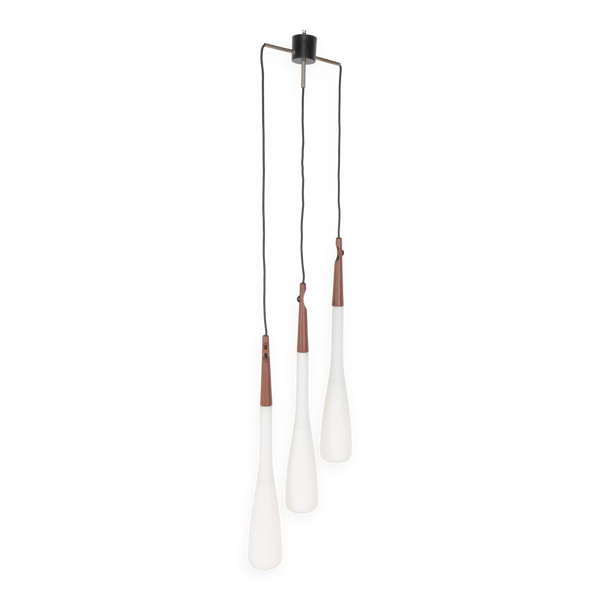 Suspension Drop par Uno & Östen Kristiansson pour Luxus, Suède, années 50