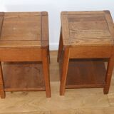 Oak stool/bedside table reconstruction
