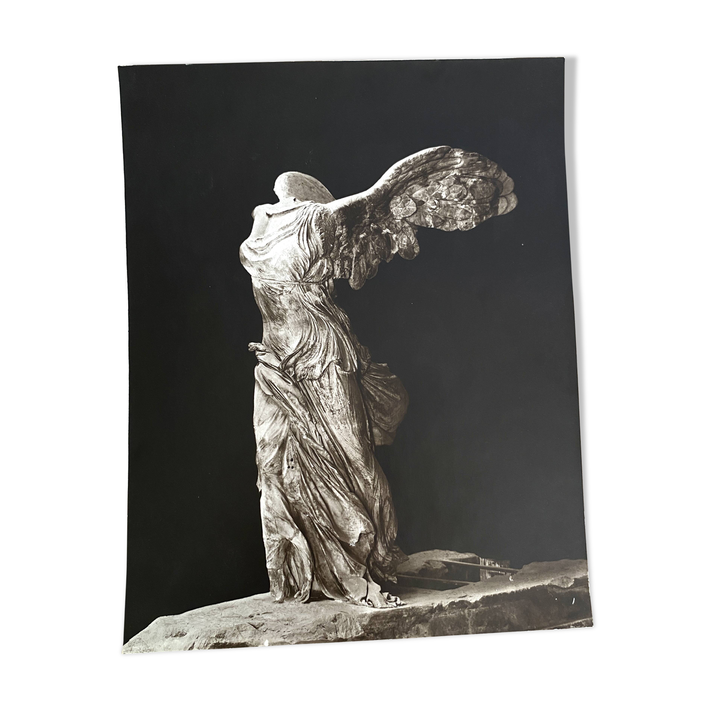 Silver photo of an antique statue, early 20th century