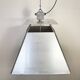 Large Silver Industrial Factory Pebdant Lamp, 1970s