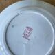 Set of 4 old plates hollow in pink iron earth, Snowball Saint-Amand