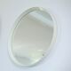 Circular mirror in "cream" laqué wood France circa 1960 68cm