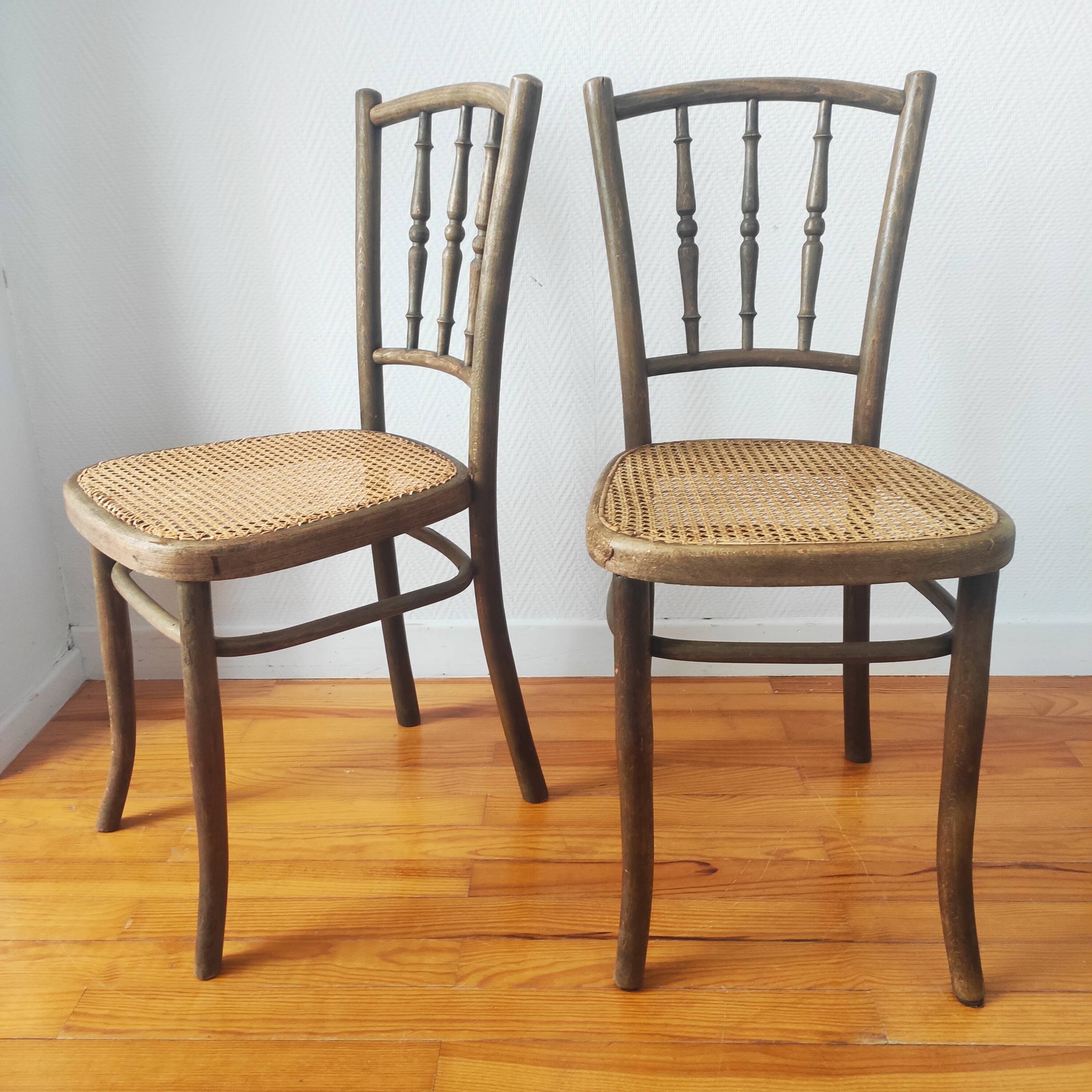 Pair of antique Josef Hofmann chairs