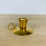 Vintage golden brass candle holder