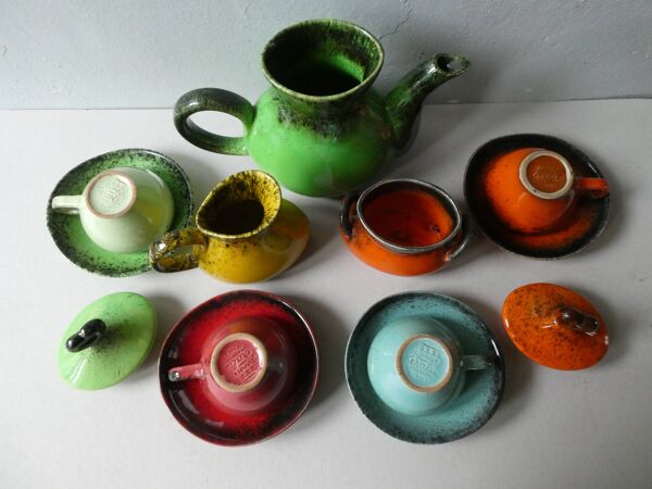 Service à café Keraluc Quimper France, 4 tasses