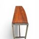 Curved base console in Scandinavian design – mahogany and chrome