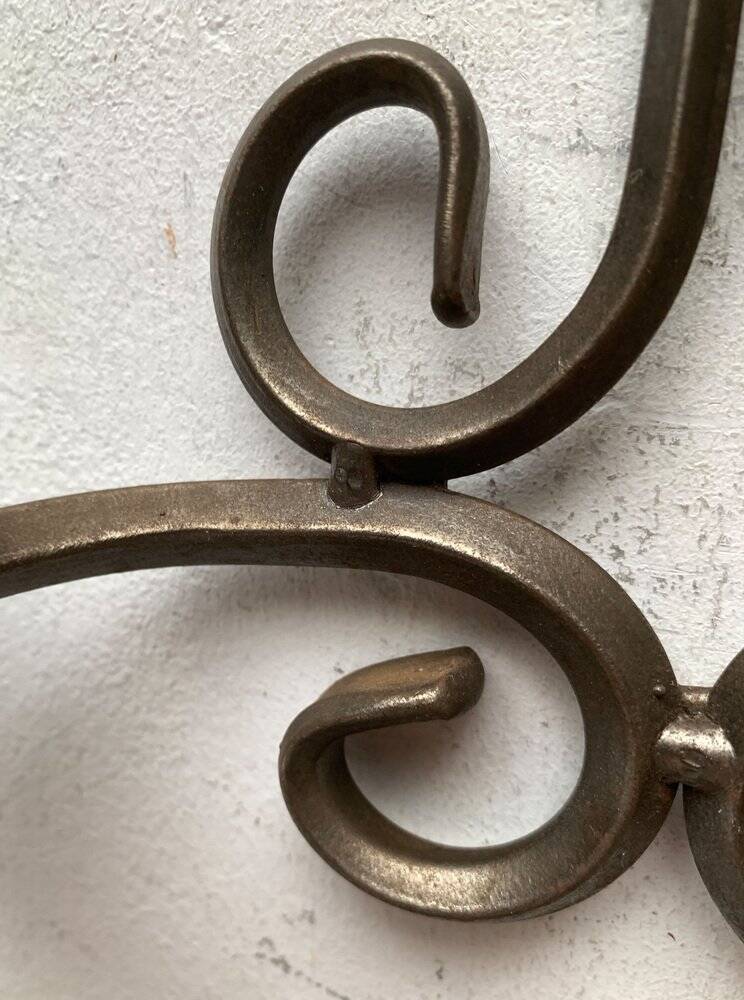 Vintage Swedish Wrought Iron Wall Candleholders from Ahrnebergs, Set of 2