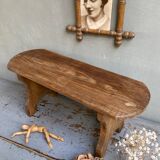 Solid wood bench