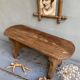 Solid wood bench