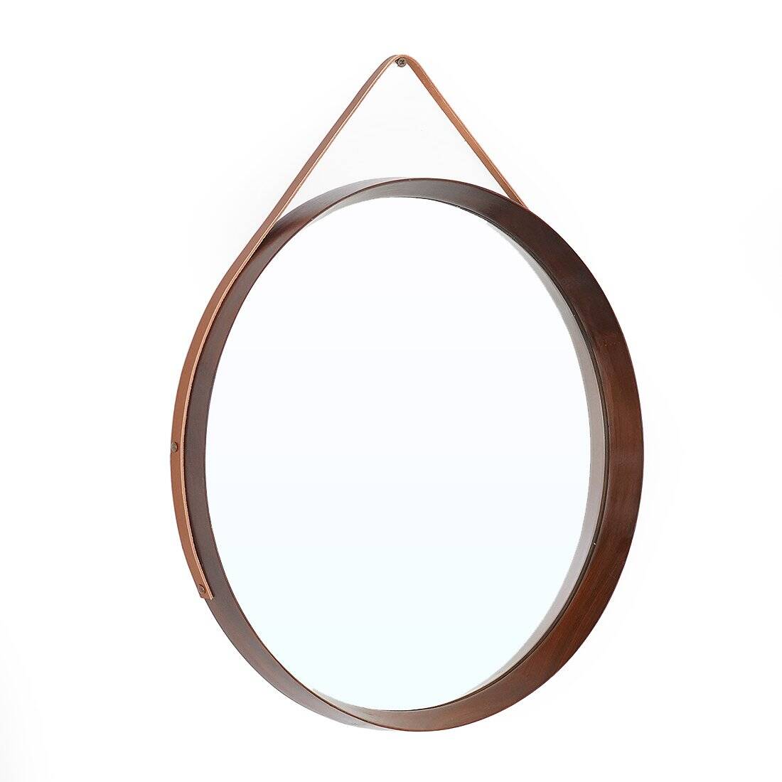 Round mirror with teak frame, 1960s