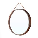 Round mirror with teak frame, 1960s