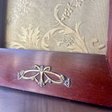 Mahogony and gilded brass picture frame