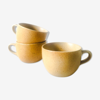 Lot de 3 tasses en grès vintage