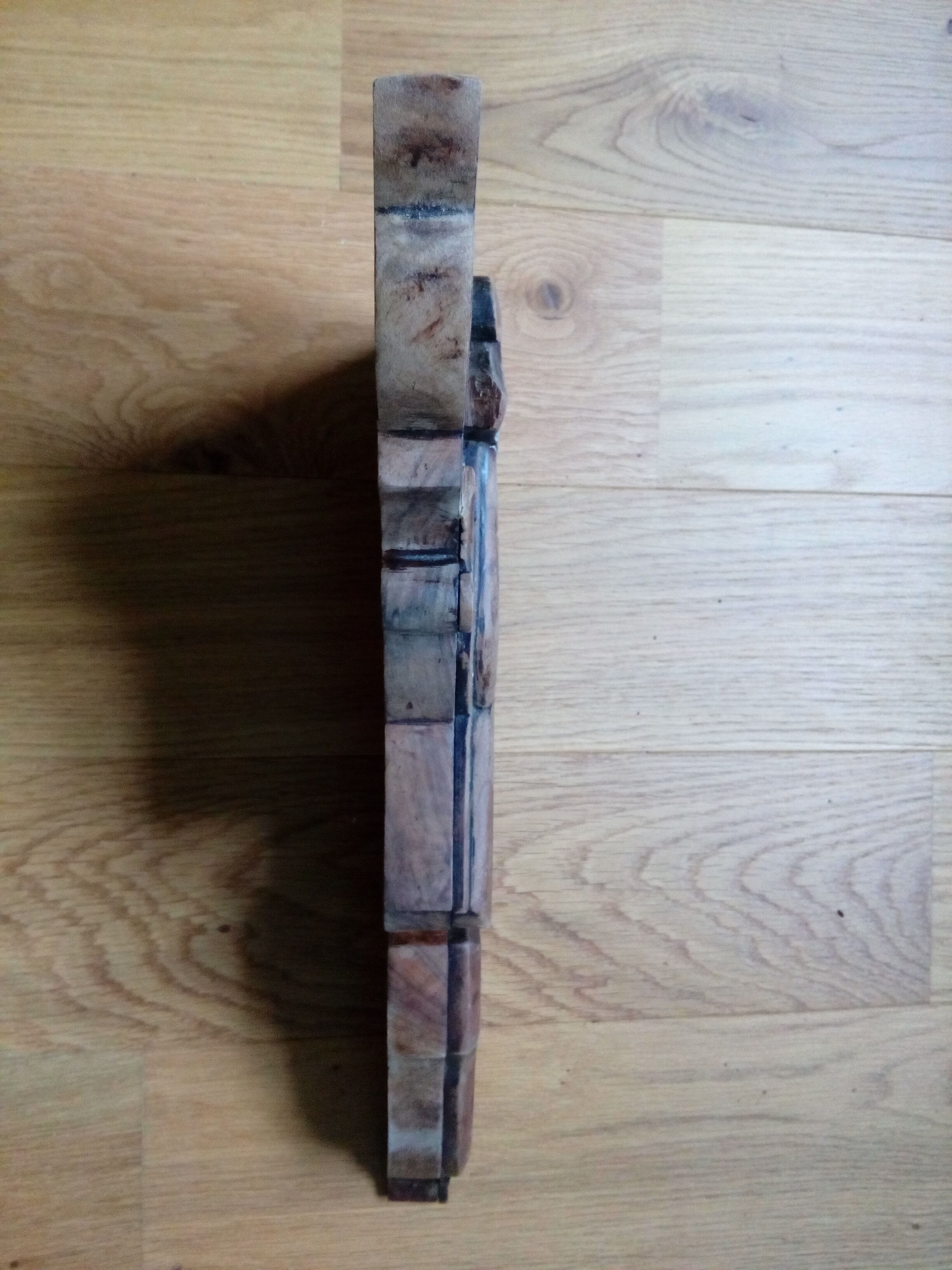 Carved wooden pediment