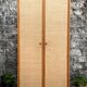 Vintage rattan and woven wicker wardrobe 1970s