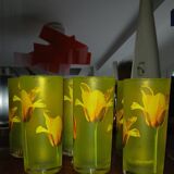 Six Orangeade Glasses 80'