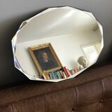 Antique dodecagon art deco beveled mirror
