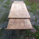 Cherry farm table, turned legs, 2 extensions