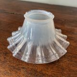 old tulip globe in opaline glass