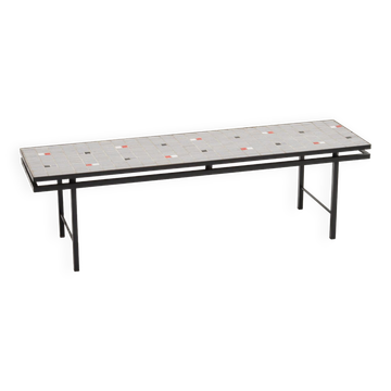 Table d’appoint en carreaux de céramique, Allemagne des années 1960.
