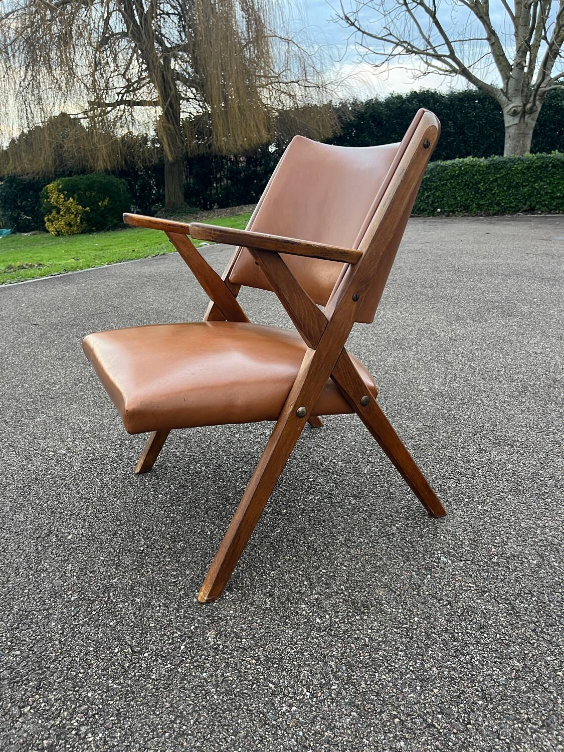Vintage armchair by Dal Vera Antonio & Sons, 1950 Scandinavian design.