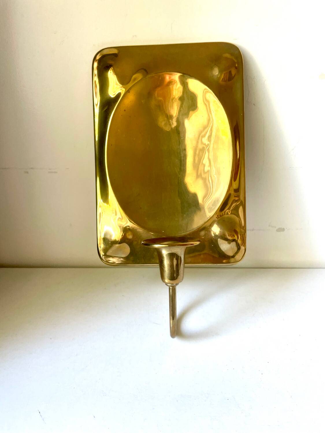 Vintage Brass Wall Candle holder  Sconce  height 28  cm