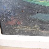 Antique Oil Painting on Wood Signed - Still Life