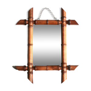 Petit miroir cadre en - bois