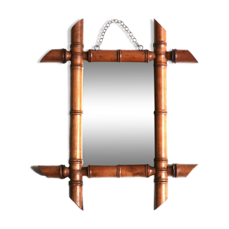 Small mirror with turned wooden frame, 1930s