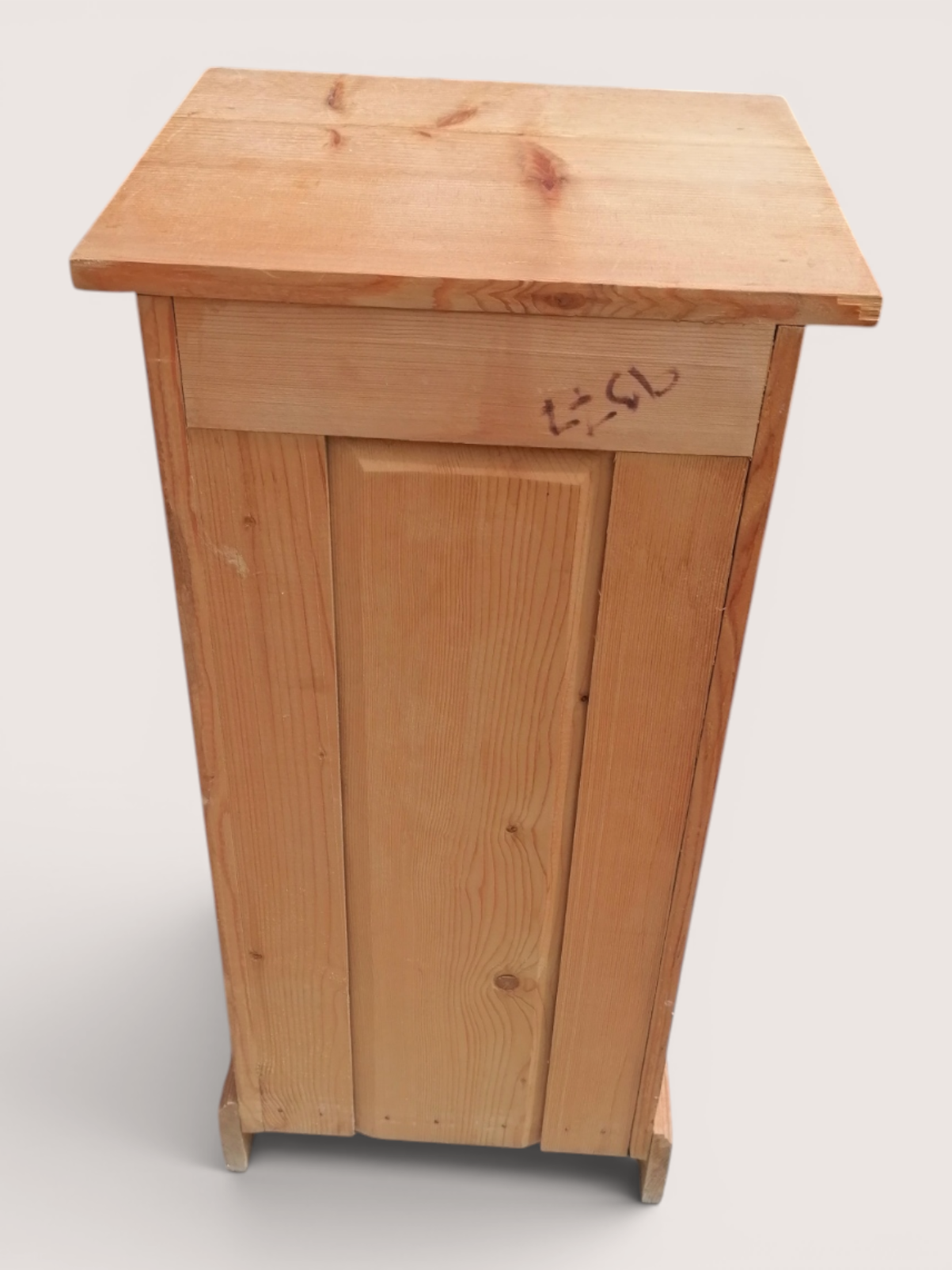 Pair of moulded light wood bedside tables.