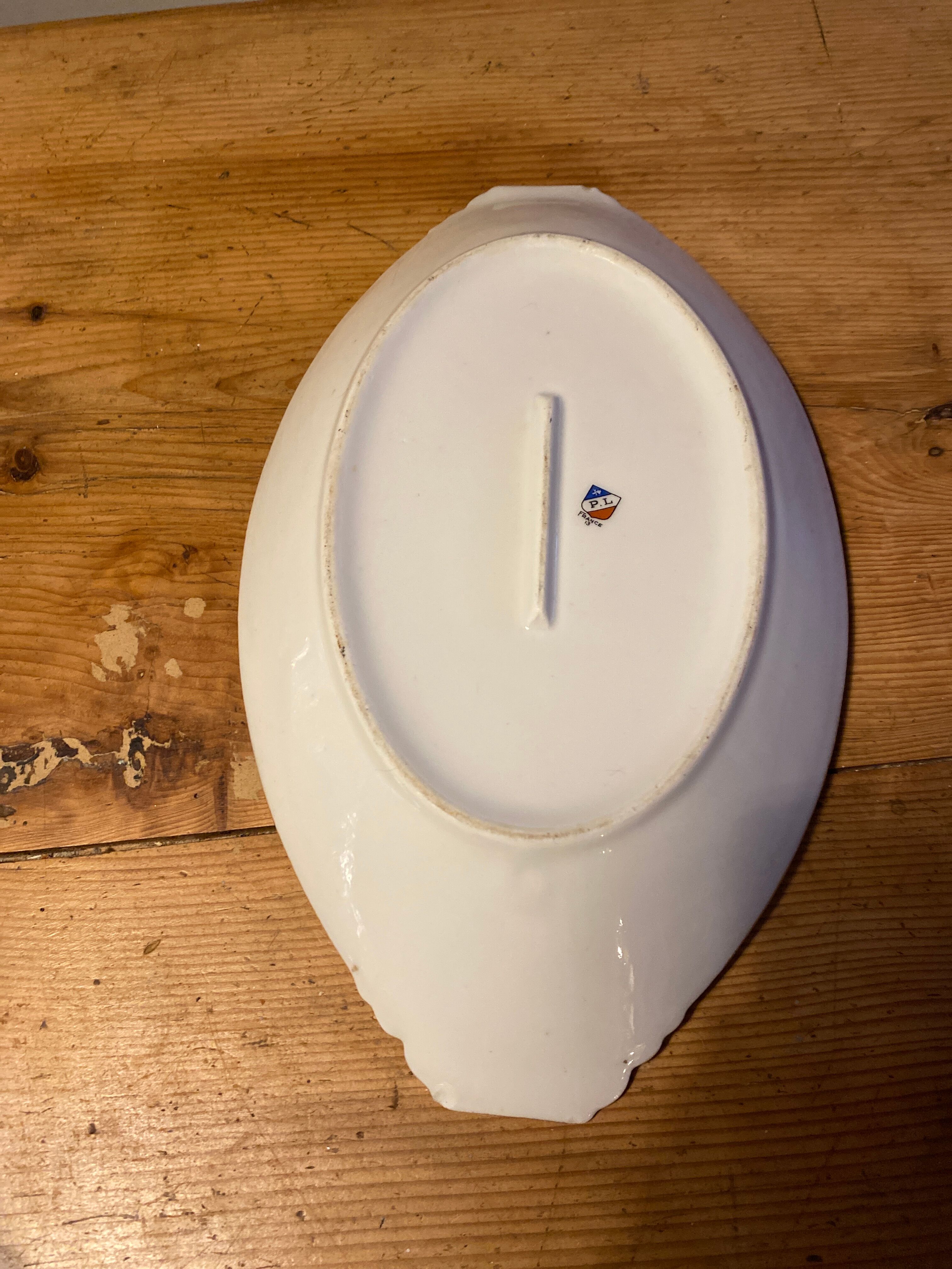 Limoges porcelain oval dish