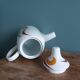 Coffee pot, teapot, porcelain, Italy, 70s, space age